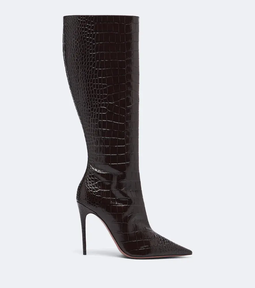 Paris Texas Vera croc-effect leather knee-high boots | Thumbnail 2