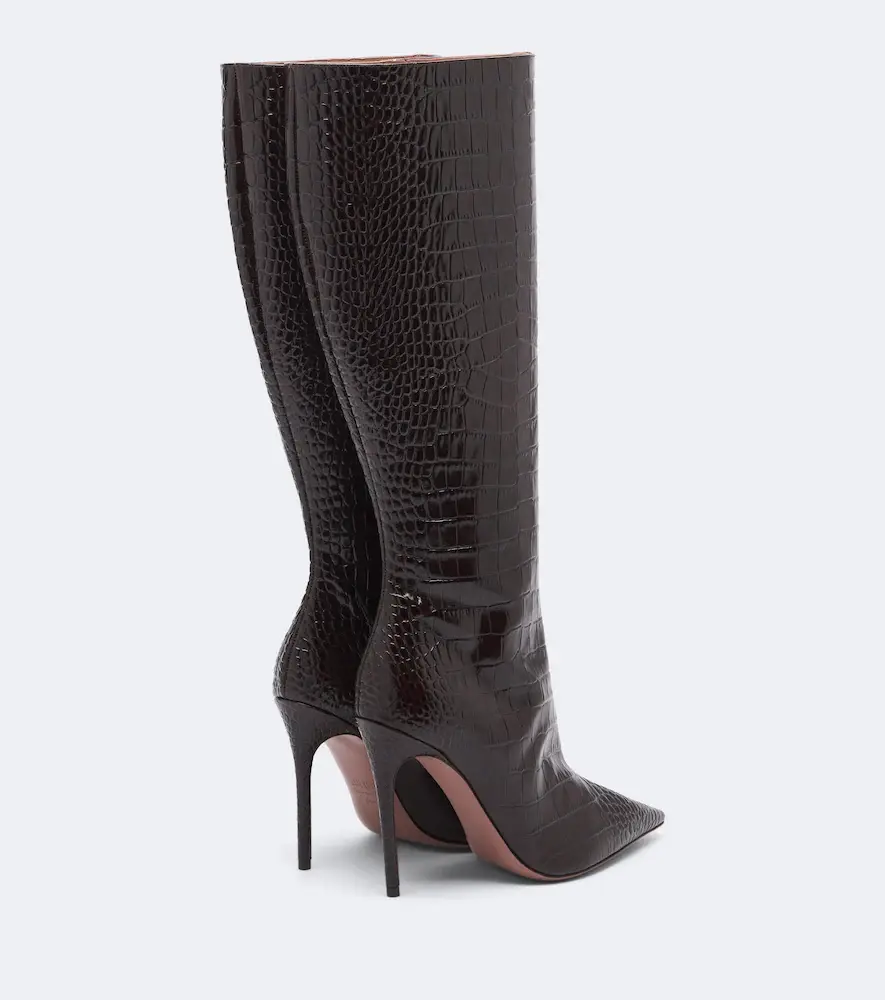 Paris Texas Vera croc-effect leather knee-high boots | Thumbnail 3