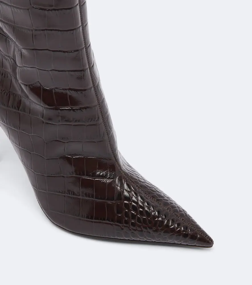 Paris Texas Vera croc-effect leather knee-high boots | Thumbnail 4