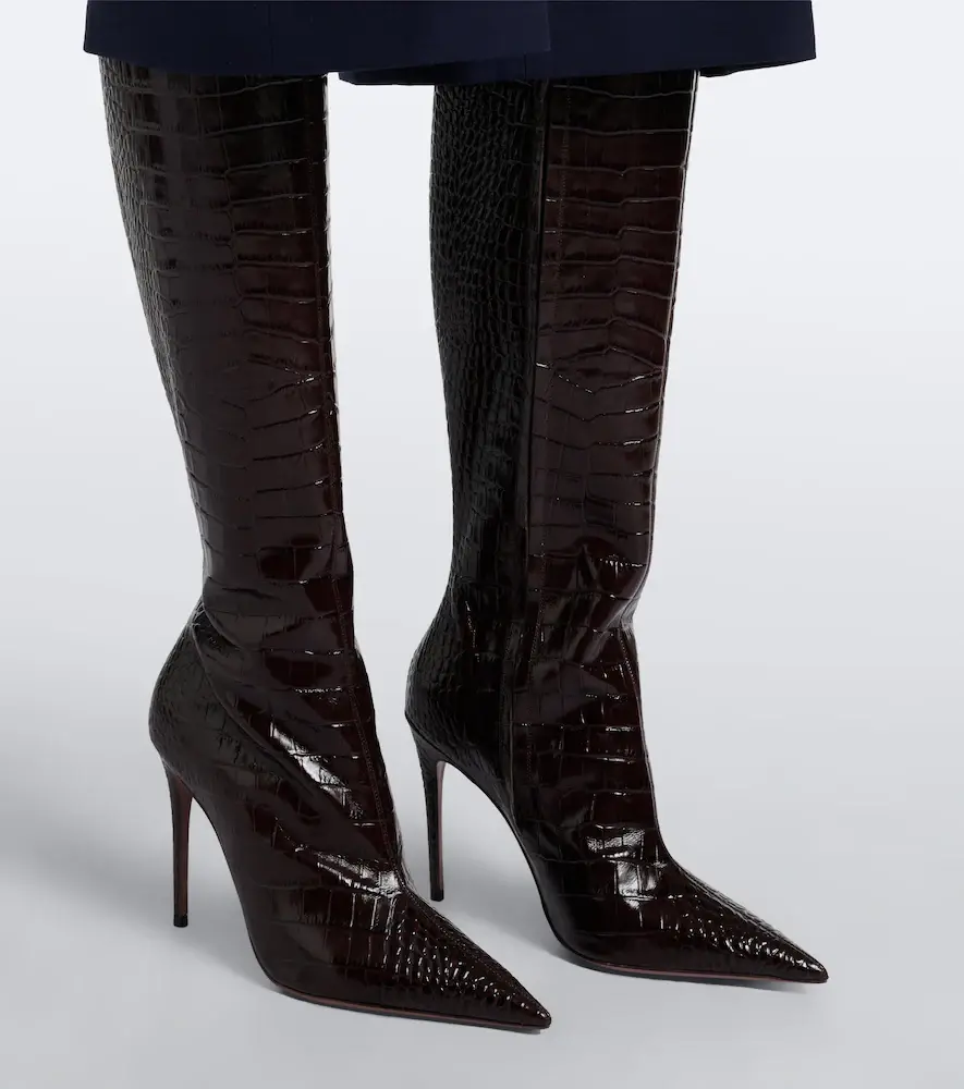 Paris Texas Vera croc-effect leather knee-high boots | Thumbnail 5