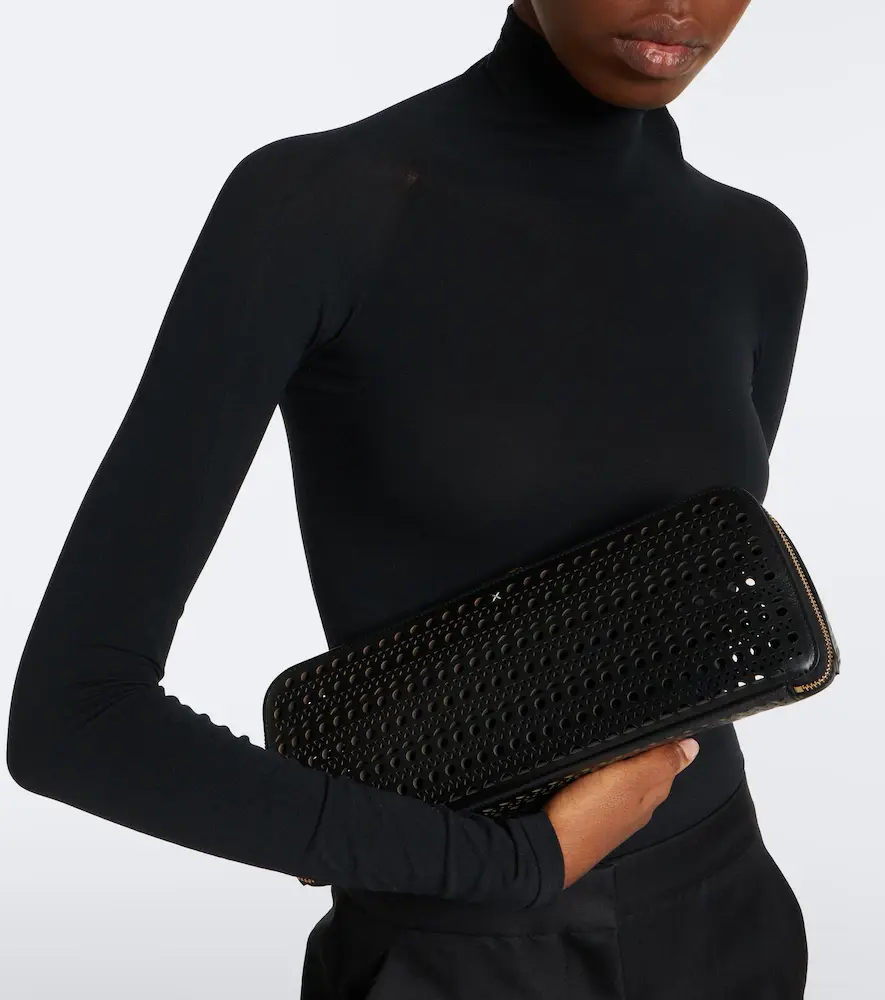 Alaïa Alaïa Delta Small leather clutch | Thumbnail 5 Alaïa Alaïa Delta Small leather clutch | Thumbnail 5