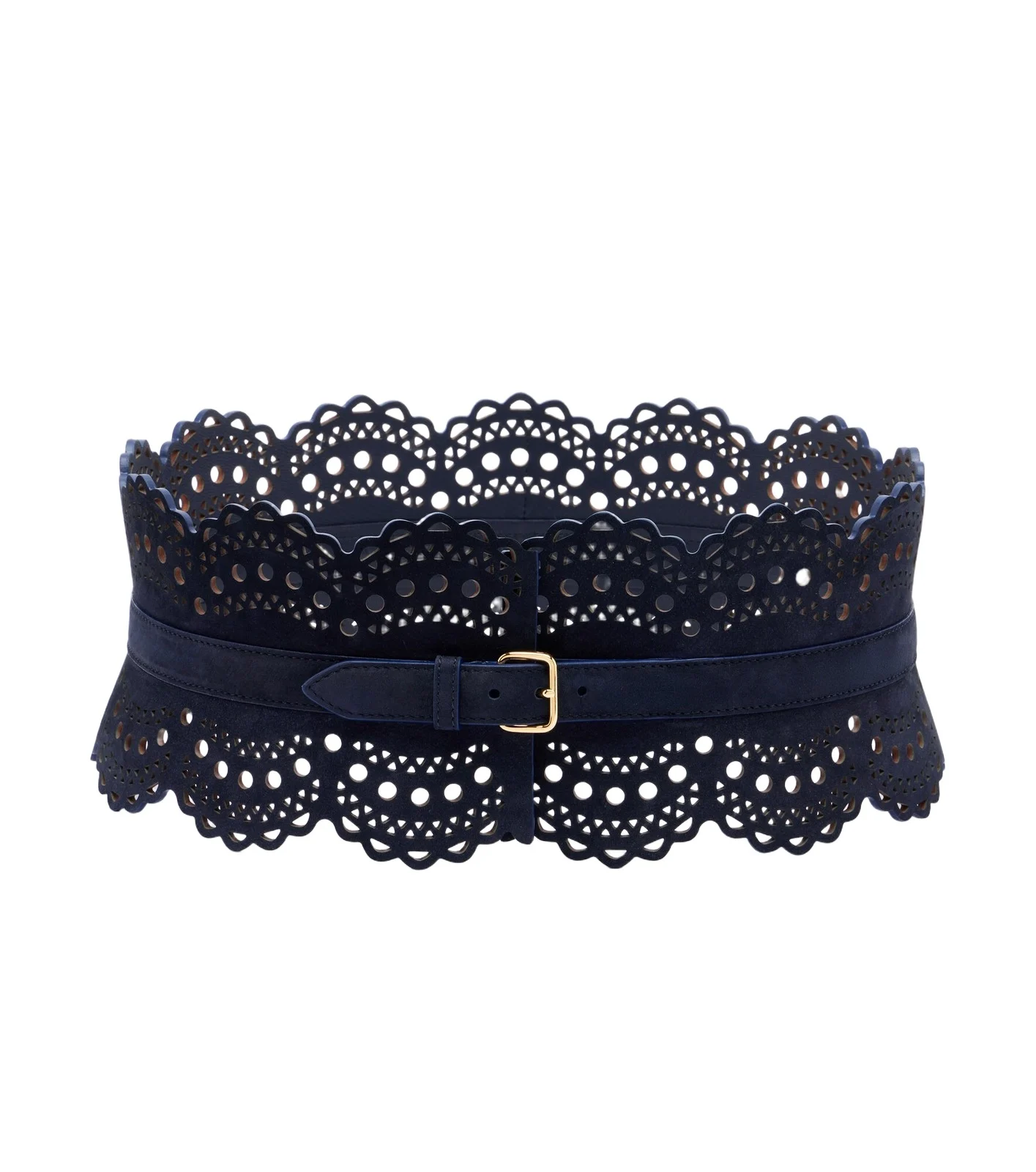 Leather corset belt