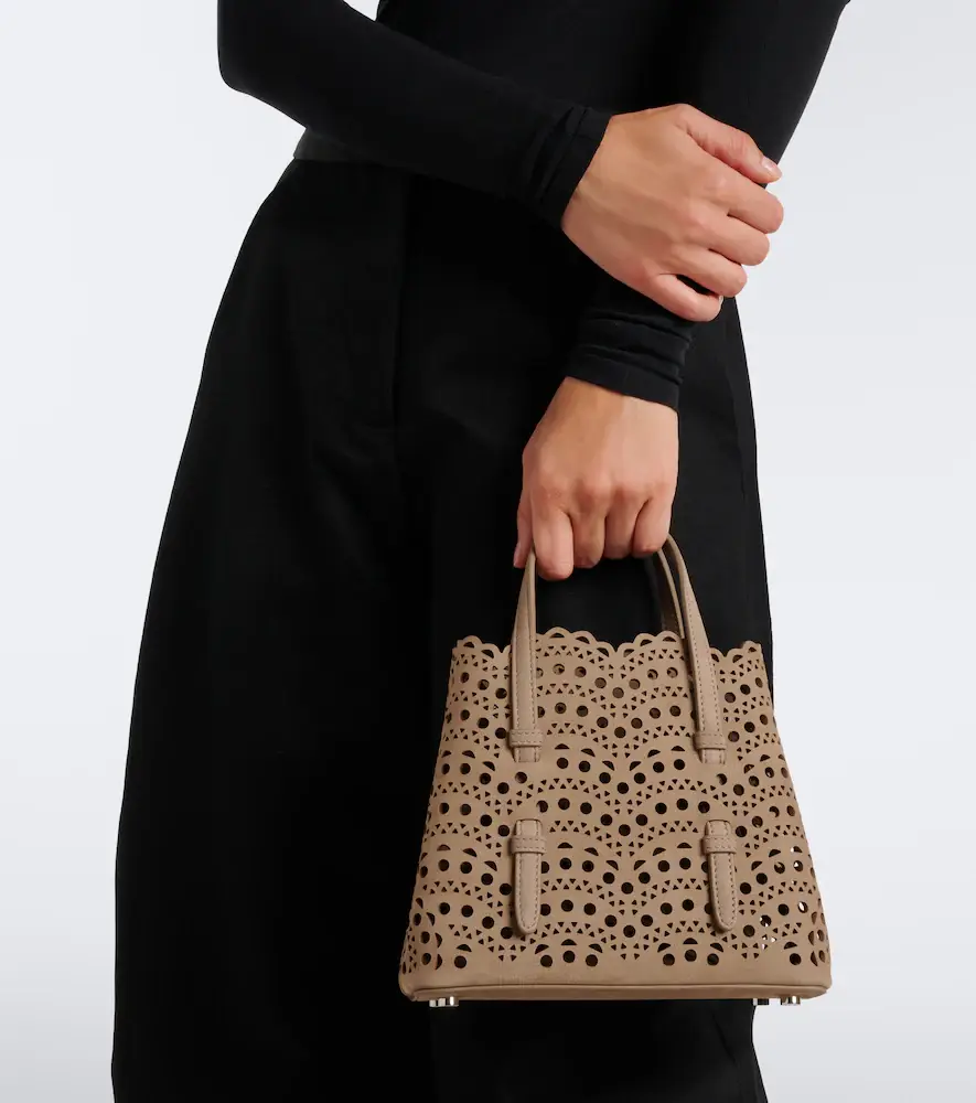 Alaïa Alaïa Mina 20 Vienne suede top-handle bag | Thumbnail 6 Alaïa Alaïa Mina 20 Vienne suede top-handle bag | Thumbnail 6