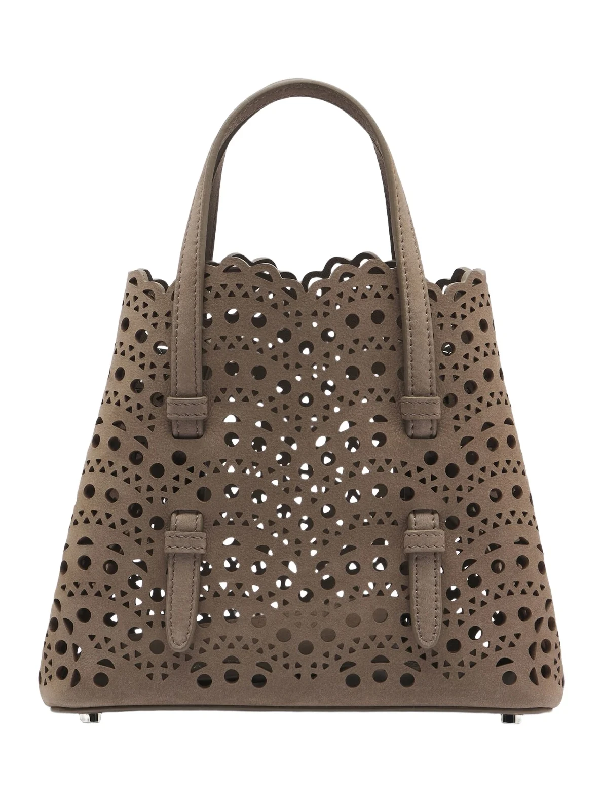 Alaïa Mina 20 Vienne suede top-handle bag Alaïa Mina 20 Vienne suede top-handle bag