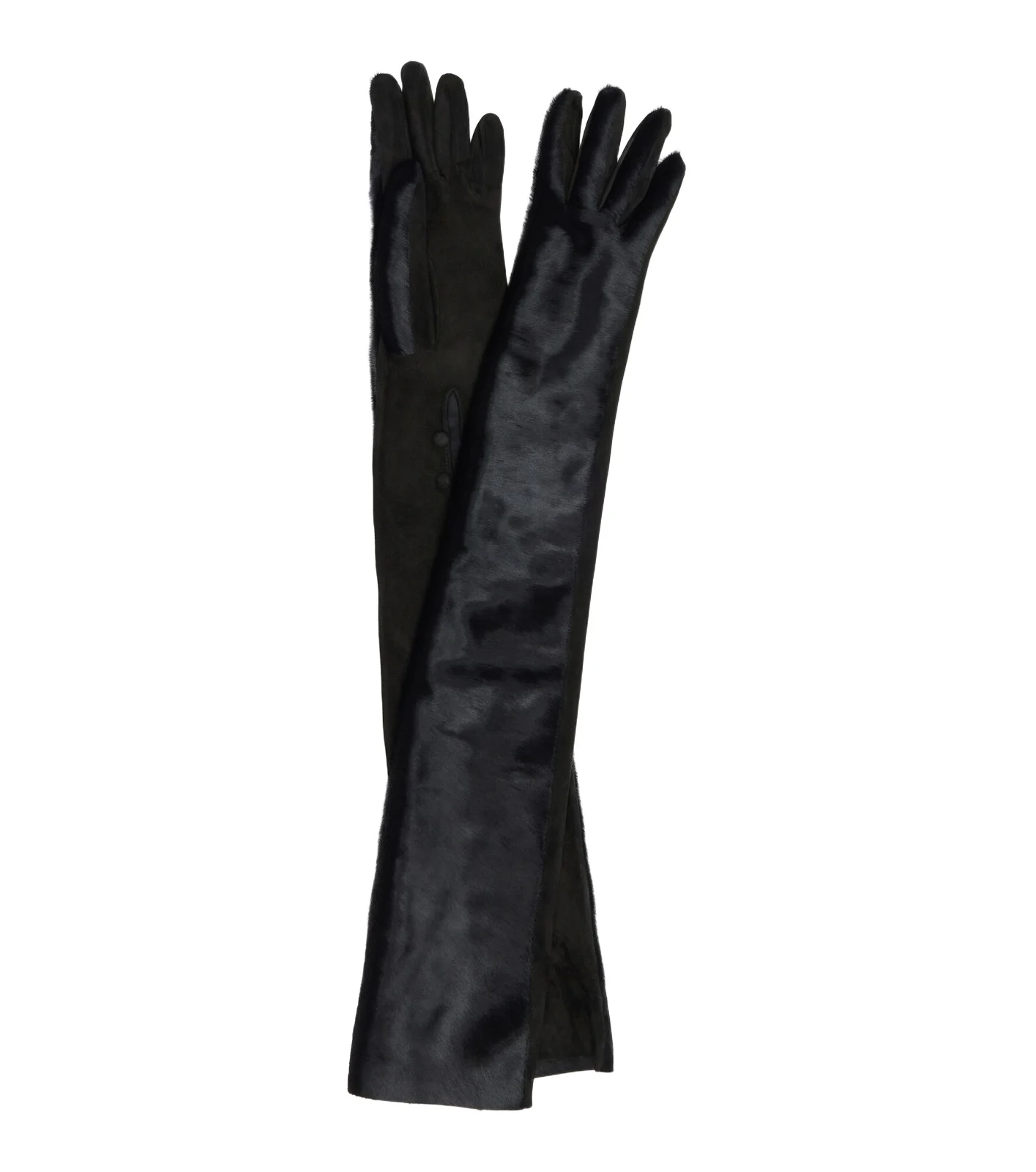 Alaïa Calf hair and suede gloves