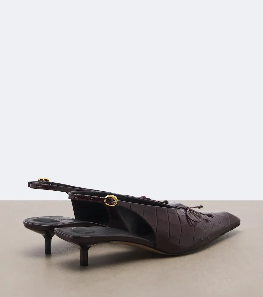 Jacquemus Cubisto croc-effect leather slingback pumps | Thumbnail 4 Jacquemus Cubisto croc-effect leather slingback pumps | Thumbnail 4