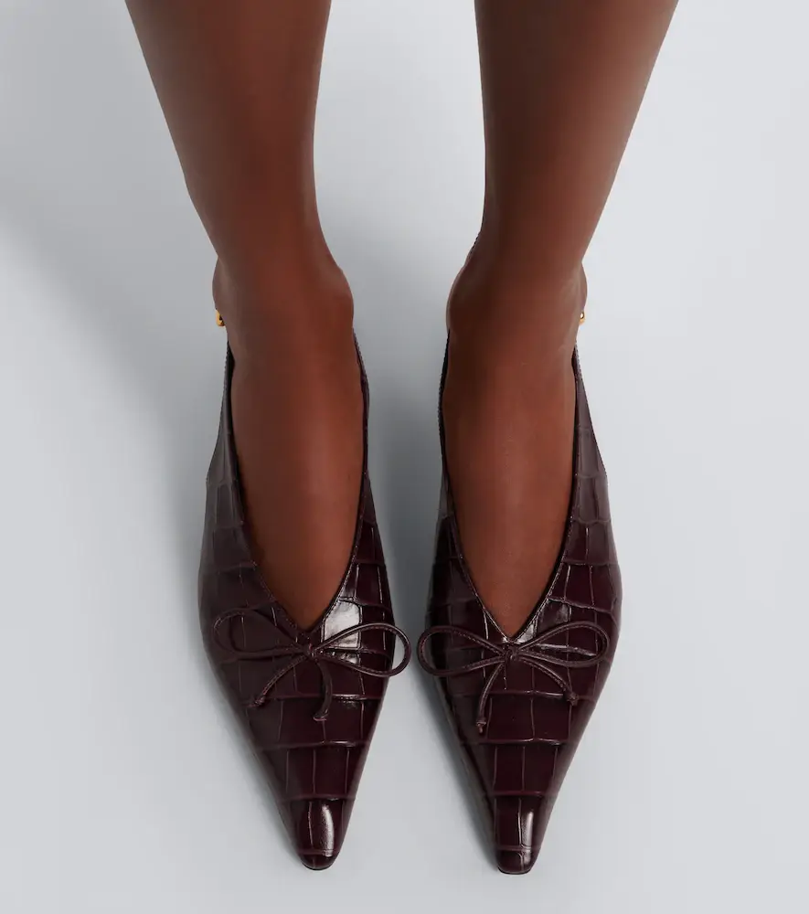 Jacquemus Cubisto croc-effect leather slingback pumps | Thumbnail 5 Jacquemus Cubisto croc-effect leather slingback pumps | Thumbnail 5