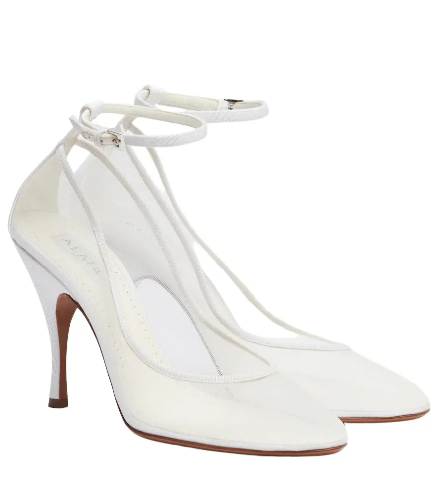 Alaïa Alaïa Grosgrain-trimmed mesh pumps | Image 1 Alaïa Alaïa Grosgrain-trimmed mesh pumps | Image 1