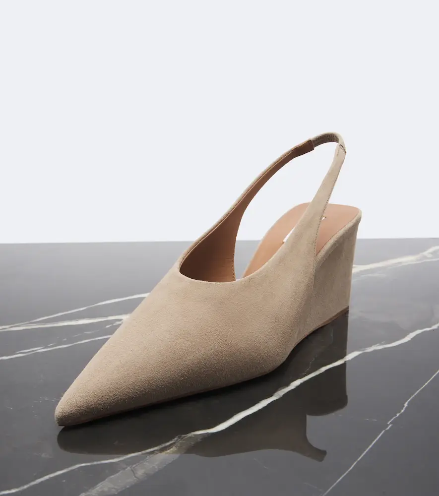 Alaïa Alaïa Suede wedge slingback pumps | Thumbnail 3