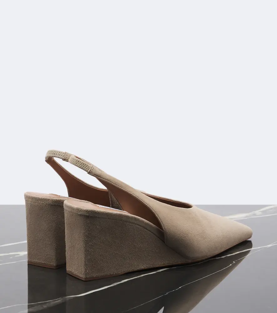 Alaïa Alaïa Suede wedge slingback pumps | Thumbnail 4