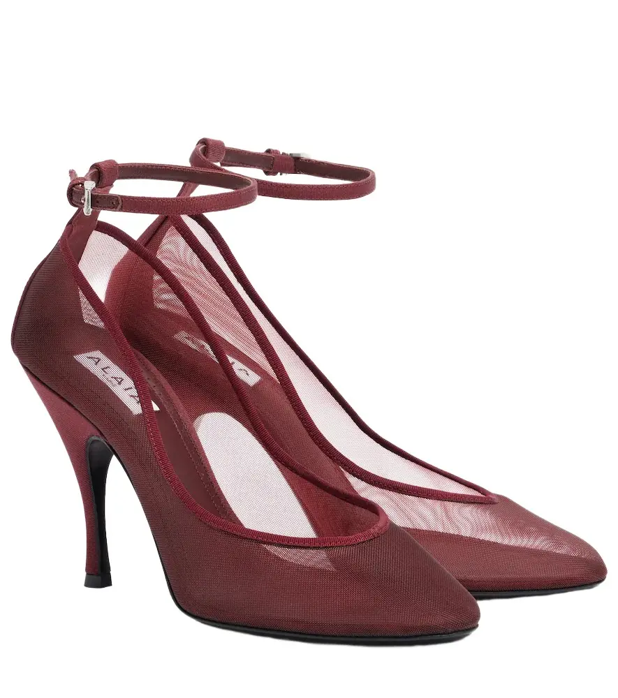 Alaïa Alaïa Grosgrain-trimmed mesh pumps | Image 1 Alaïa Alaïa Grosgrain-trimmed mesh pumps | Image 1