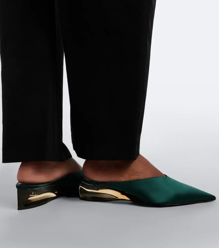 Alaïa Alaïa Invisible satin wedge mules | Thumbnail 5