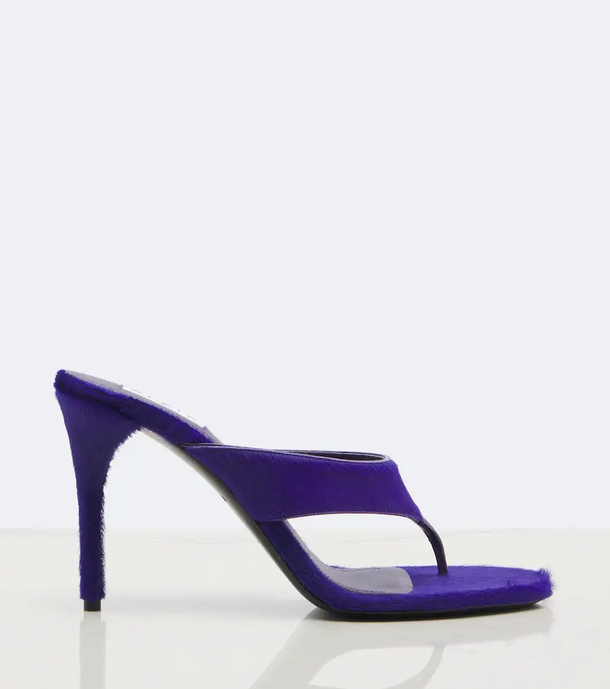 Alaïa Alaïa Infra calf hair thong sandals | Thumbnail 3
