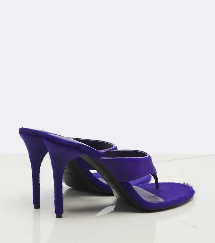 Alaïa Alaïa Infra calf hair thong sandals | Thumbnail 4