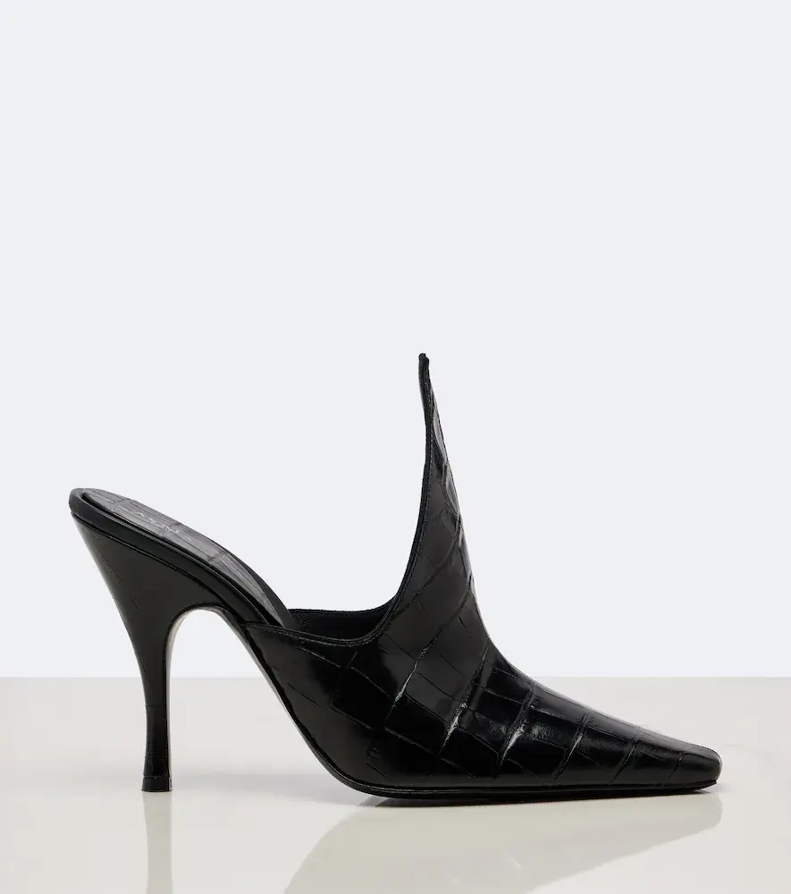 Alaïa Alaïa Croc-effect leather mules | Thumbnail 3 Alaïa Alaïa Croc-effect leather mules | Thumbnail 3