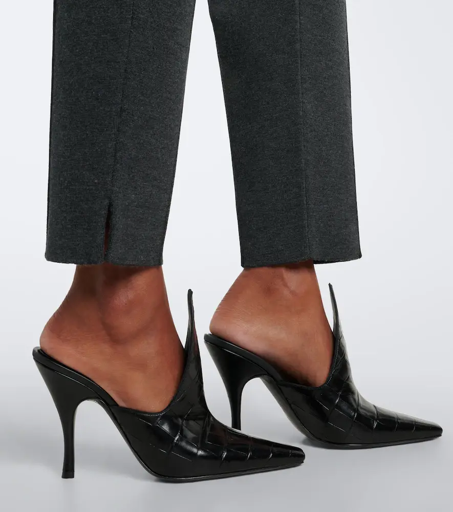 Alaïa Alaïa Croc-effect leather mules | Thumbnail 4 Alaïa Alaïa Croc-effect leather mules | Thumbnail 4
