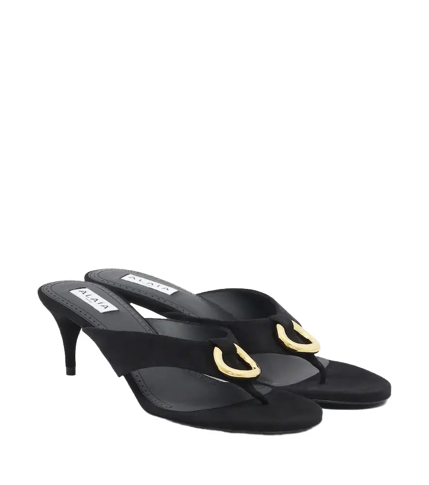 Alaïa Alaïa Infra suede thong sandals | Image 1 Alaïa Alaïa Infra suede thong sandals | Image 1