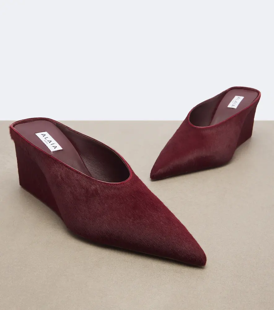 Alaïa Alaïa Cube calf hair wedge mules | Thumbnail 3 Alaïa Alaïa Cube calf hair wedge mules | Thumbnail 3