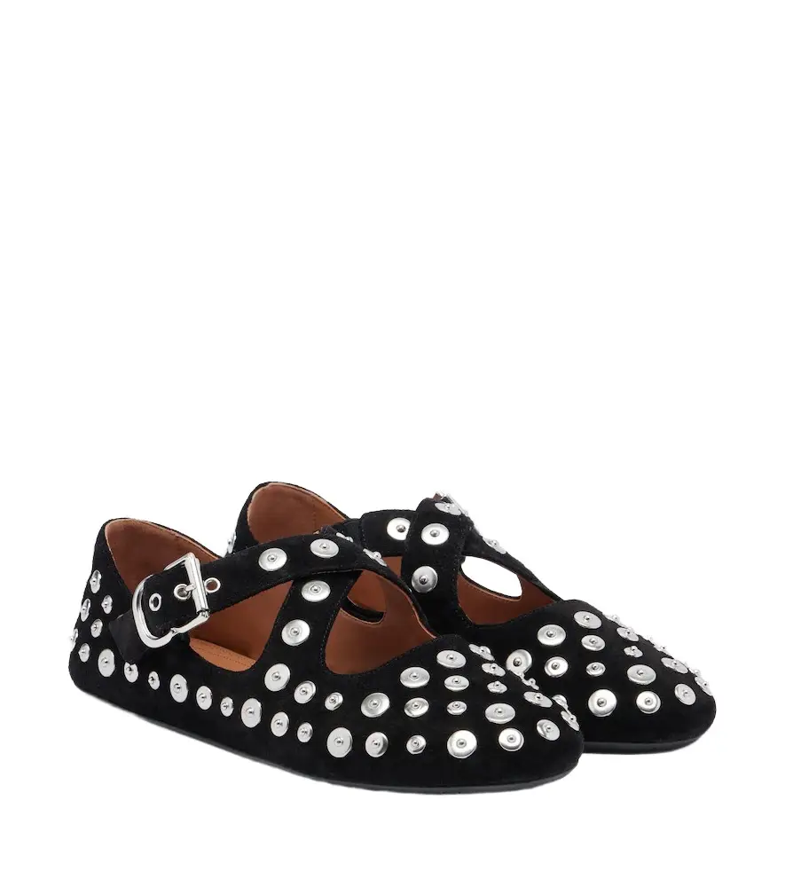 Alaïa Alaïa Studded suede ballet flats | Image 1 Alaïa Alaïa Studded suede ballet flats | Image 1