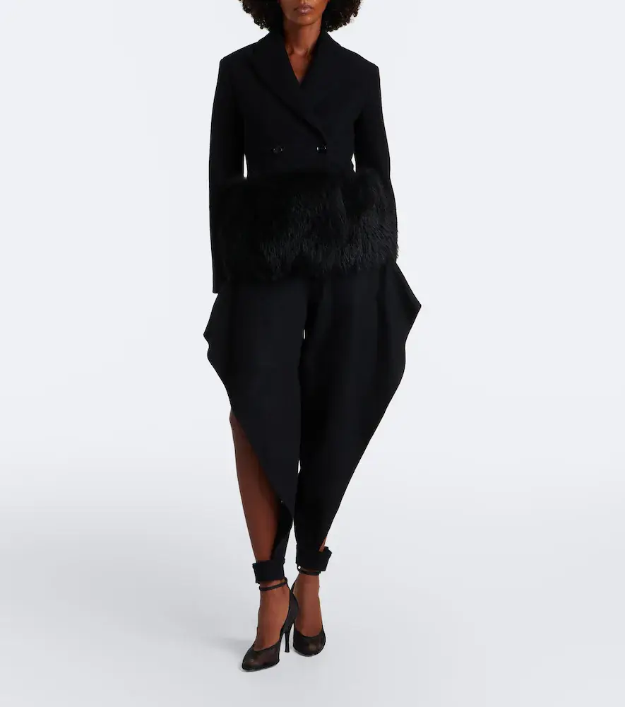 Alaïa Alaïa Draped wool-blend pants | Thumbnail 3 Alaïa Alaïa Draped wool-blend pants | Thumbnail 3
