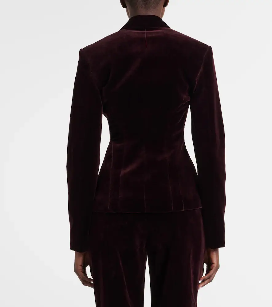 Alaïa Alaïa Double-breasted cotton velvet jacket | Thumbnail 2 Alaïa Alaïa Double-breasted cotton velvet jacket | Thumbnail 2