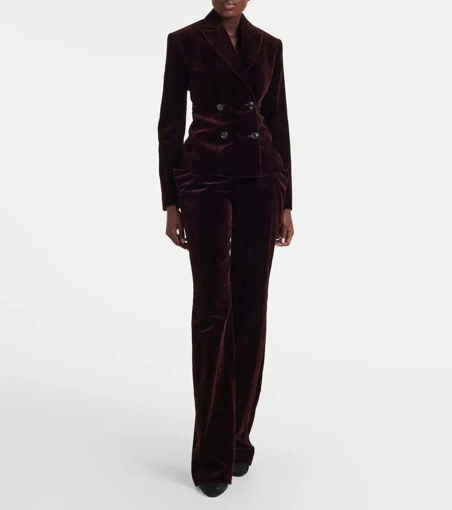 Alaïa Alaïa Double-breasted cotton velvet jacket | Thumbnail 4 Alaïa Alaïa Double-breasted cotton velvet jacket | Thumbnail 4