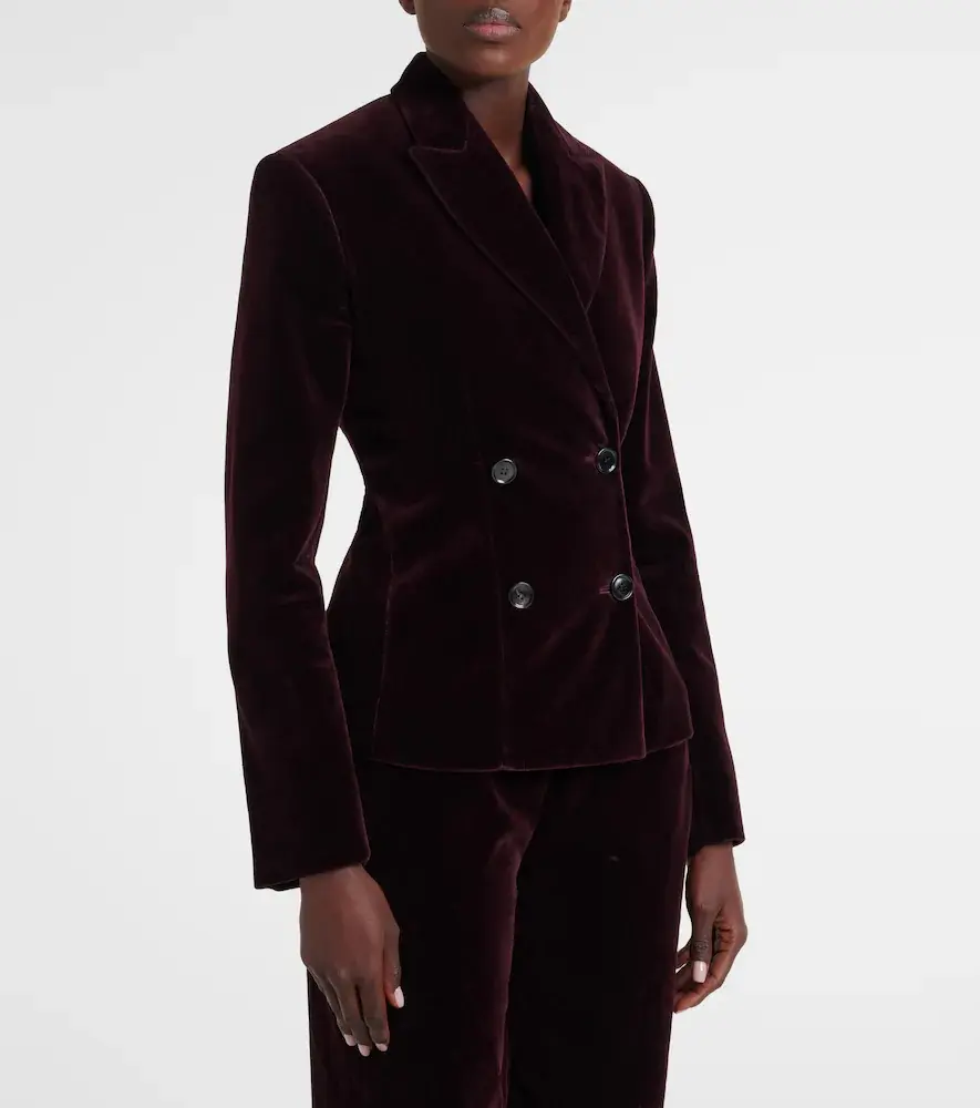 Alaïa Alaïa Double-breasted cotton velvet jacket | Thumbnail 5 Alaïa Alaïa Double-breasted cotton velvet jacket | Thumbnail 5