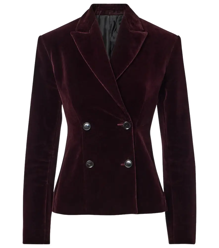 Alaïa Alaïa Double-breasted cotton velvet jacket | Image 1 Alaïa Alaïa Double-breasted cotton velvet jacket | Image 1
