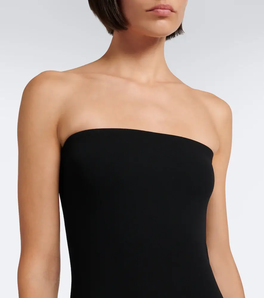 Alaïa Alaïa Strapless jersey and mesh maxi dress | Thumbnail 4 Alaïa Alaïa Strapless jersey and mesh maxi dress | Thumbnail 4