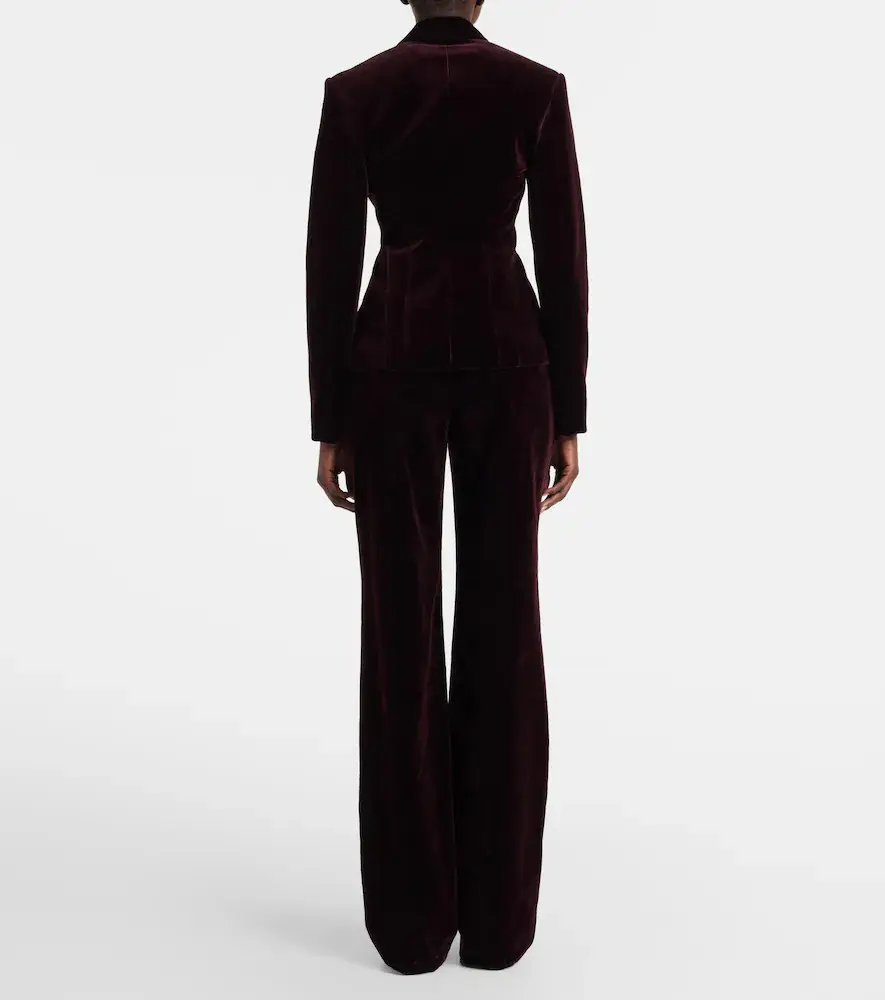 Alaïa Alaïa Cotton velvet straight pants | Thumbnail 2 Alaïa Alaïa Cotton velvet straight pants | Thumbnail 2