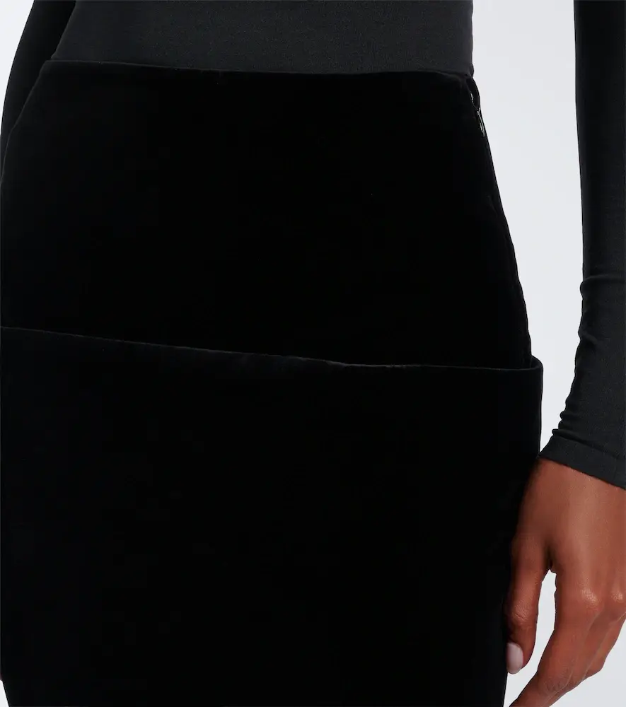Alaïa Alaïa Cotton velvet maxi skirt | Thumbnail 4 Alaïa Alaïa Cotton velvet maxi skirt | Thumbnail 4