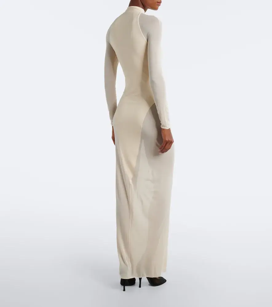Alaïa Alaïa Semi-sheer jersey maxi dress | Thumbnail 2