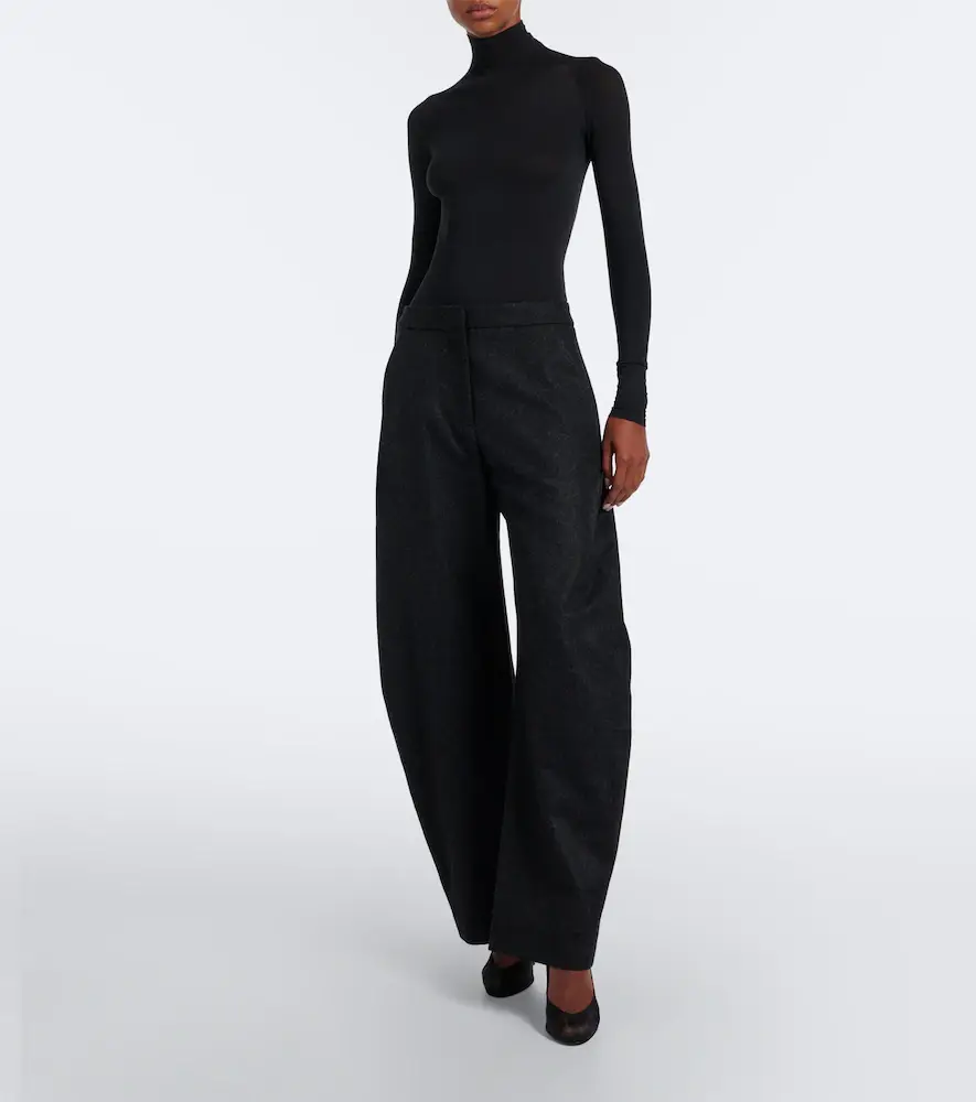 ALAÏA Virgin wool barrel-leg pants | Thumbnail 5
