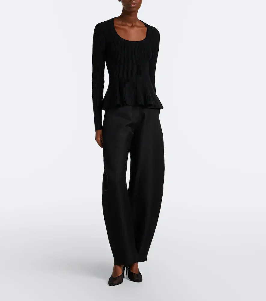 Alaïa Alaïa Peplum wool-blend top | Thumbnail 4 Alaïa Alaïa Peplum wool-blend top | Thumbnail 4