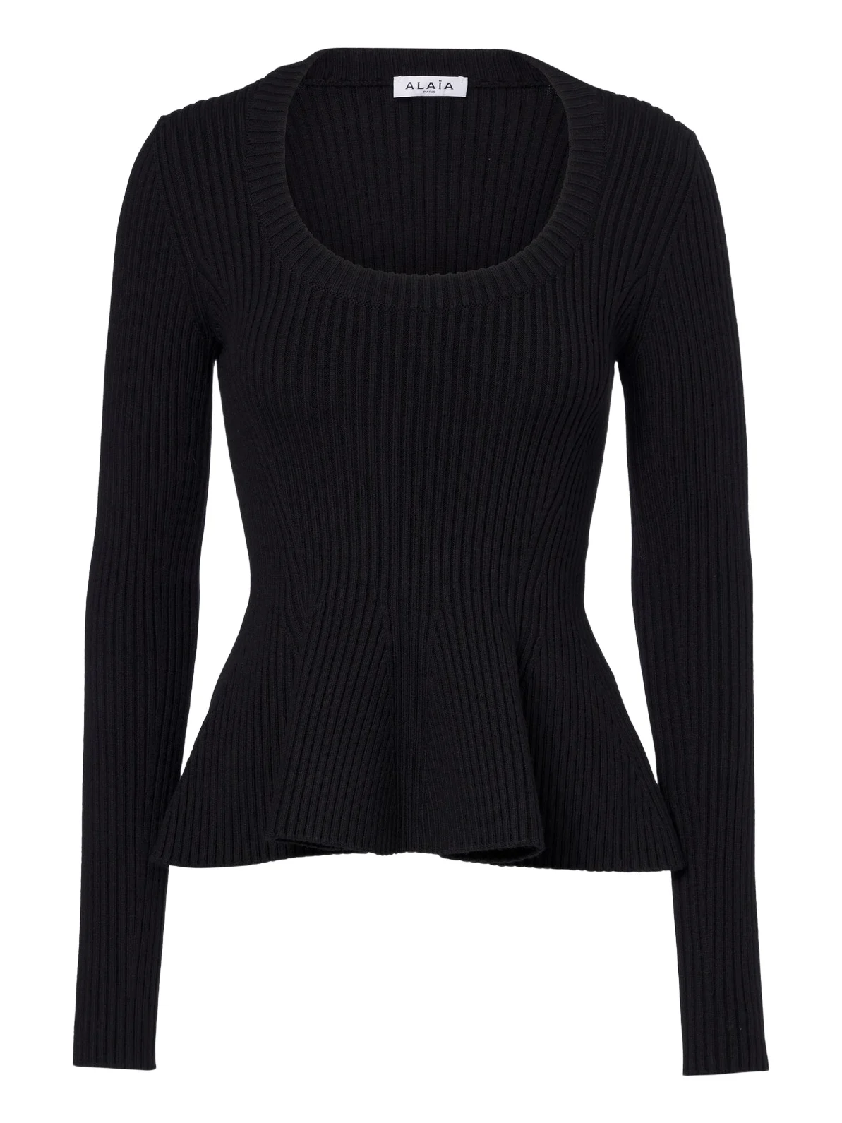 Alaïa Peplum wool-blend top Alaïa Peplum wool-blend top