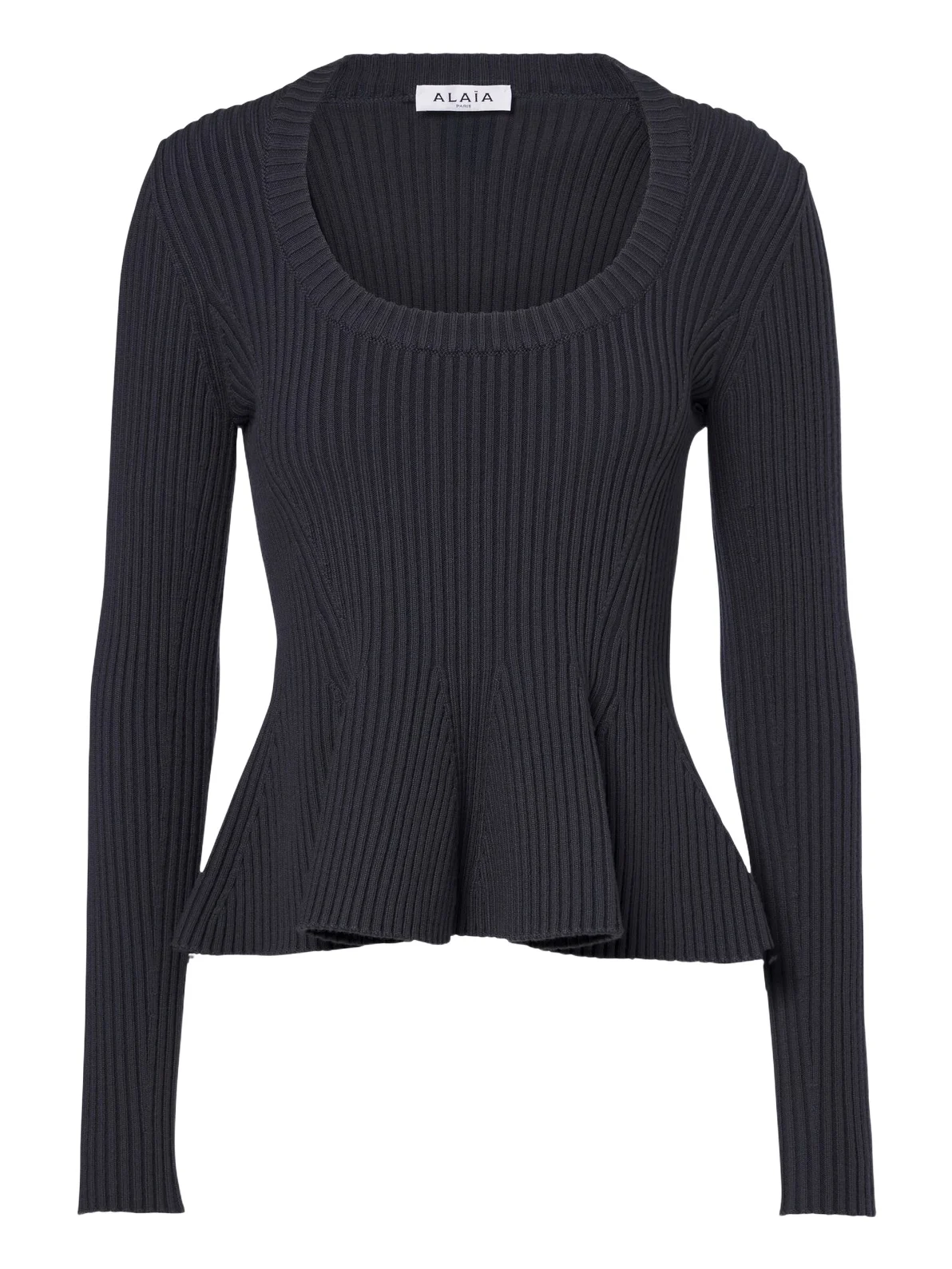 Alaïa Peplum wool-blend top Alaïa Peplum wool-blend top