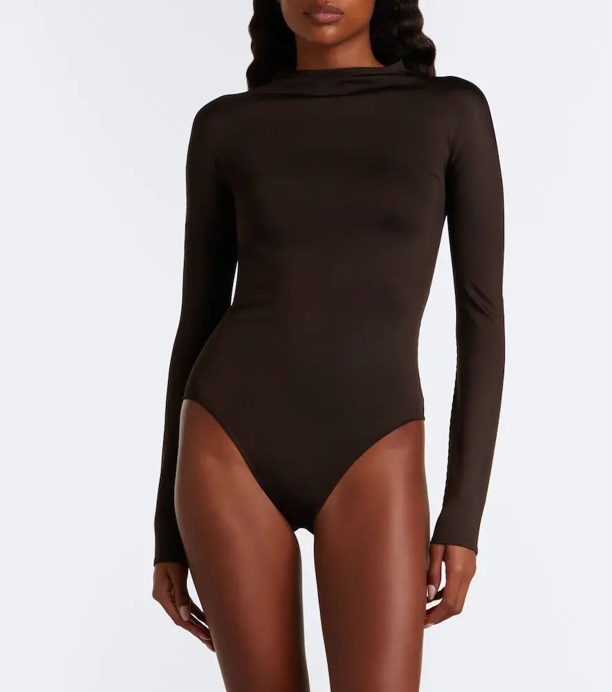 Alaïa Alaïa Silk-blend jersey bodysuit | Thumbnail 2 Alaïa Alaïa Silk-blend jersey bodysuit | Thumbnail 2