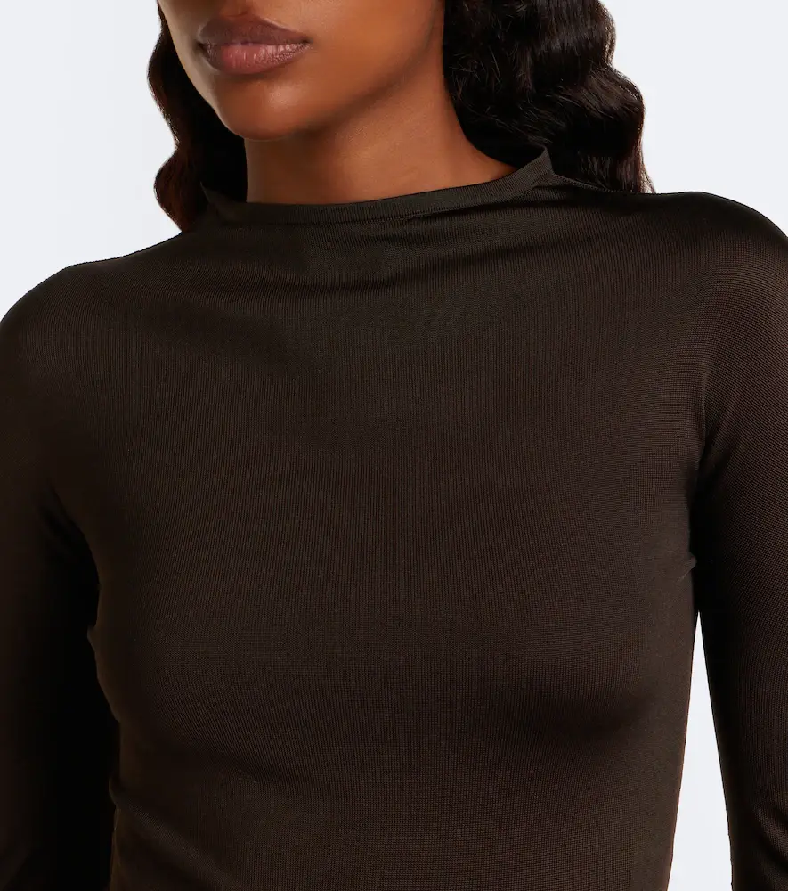Alaïa Alaïa Silk-blend jersey bodysuit | Thumbnail 4 Alaïa Alaïa Silk-blend jersey bodysuit | Thumbnail 4