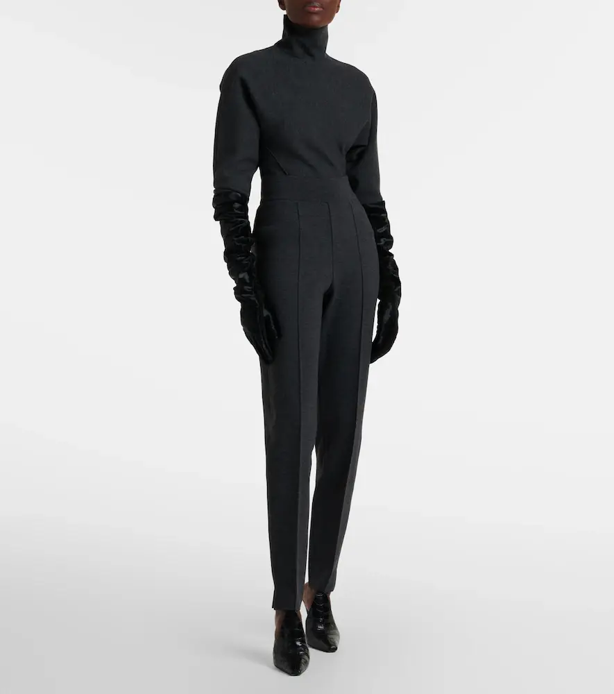 Alaïa Alaïa Knitted wool-blend tapered pants | Thumbnail 3