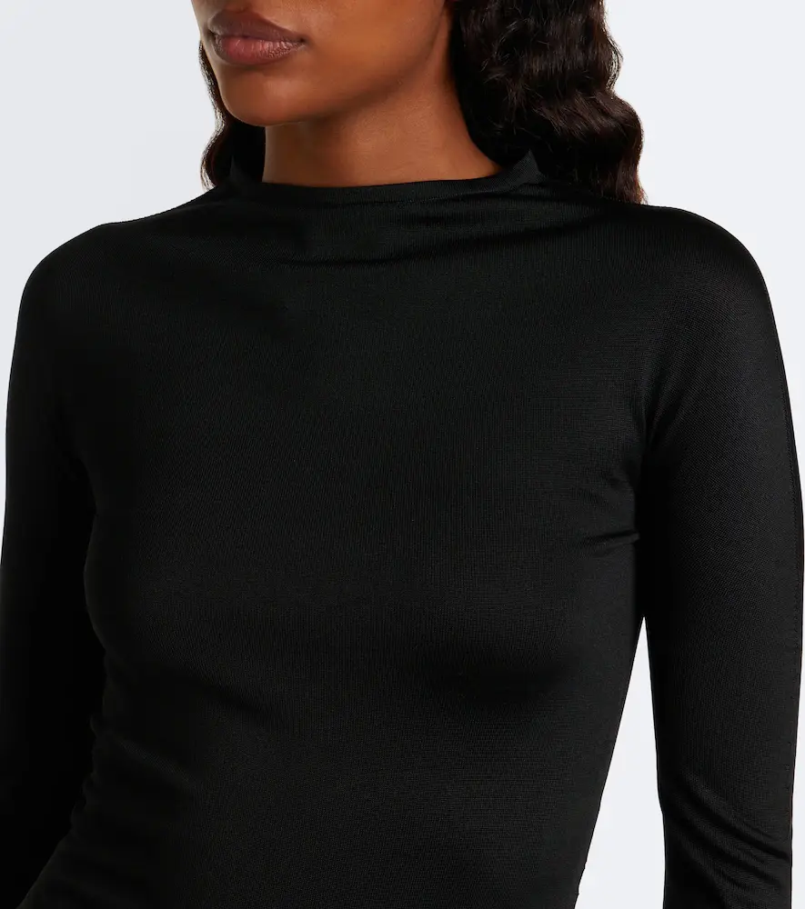 Alaïa Alaïa Silk-blend jersey bodysuit | Thumbnail 2 Alaïa Alaïa Silk-blend jersey bodysuit | Thumbnail 2