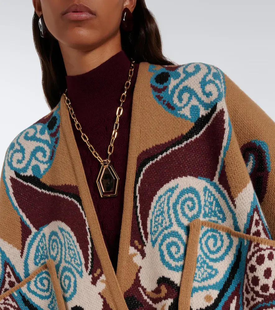La DoubleJ Alchemy jacquard wool cape | Thumbnail 3 La DoubleJ Alchemy jacquard wool cape | Thumbnail 3