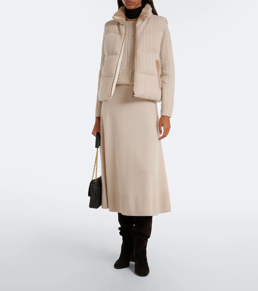 AGNONA Cable-knit cashmere puffer vest | Thumbnail 3 AGNONA Cable-knit cashmere puffer vest | Thumbnail 3