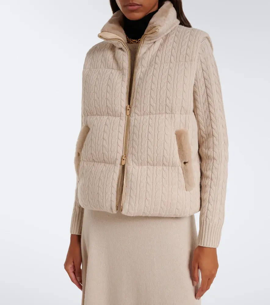 AGNONA Cable-knit cashmere puffer vest | Thumbnail 4 AGNONA Cable-knit cashmere puffer vest | Thumbnail 4
