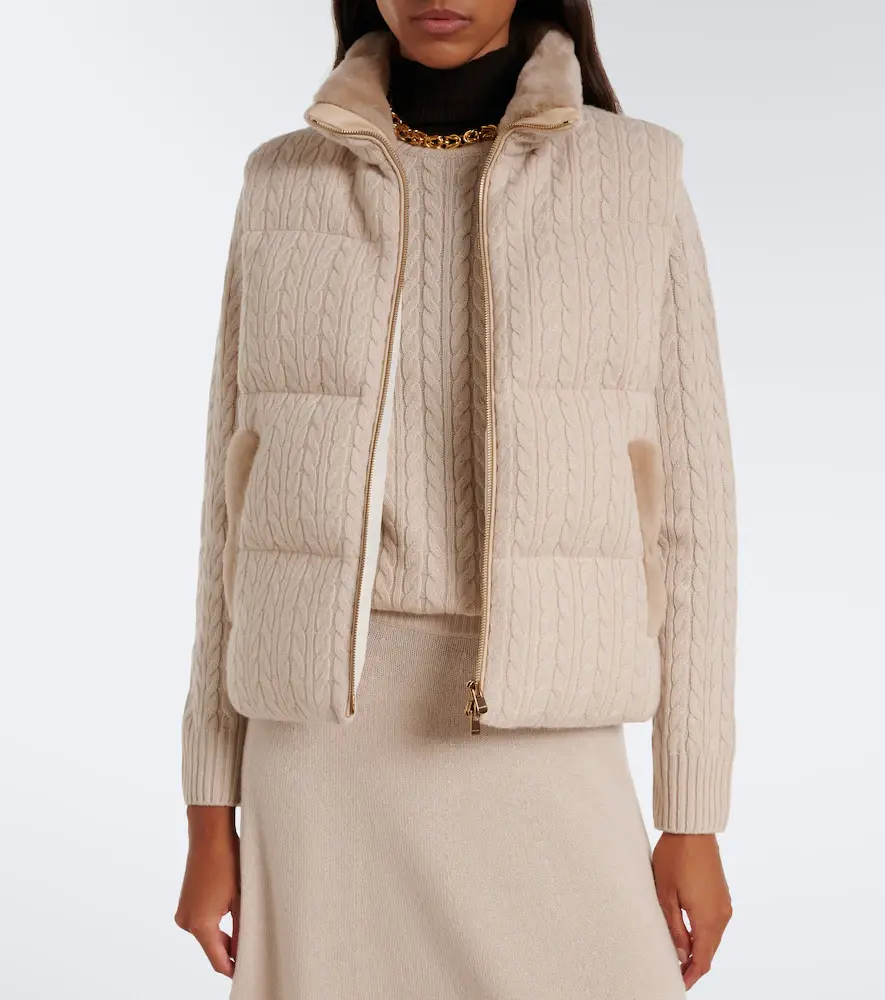 AGNONA Cable-knit cashmere puffer vest | Thumbnail 5 AGNONA Cable-knit cashmere puffer vest | Thumbnail 5