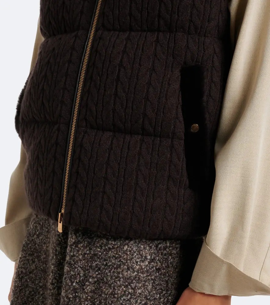 AGNONA Cable-knit cashmere puffer vest | Thumbnail 3 AGNONA Cable-knit cashmere puffer vest | Thumbnail 3