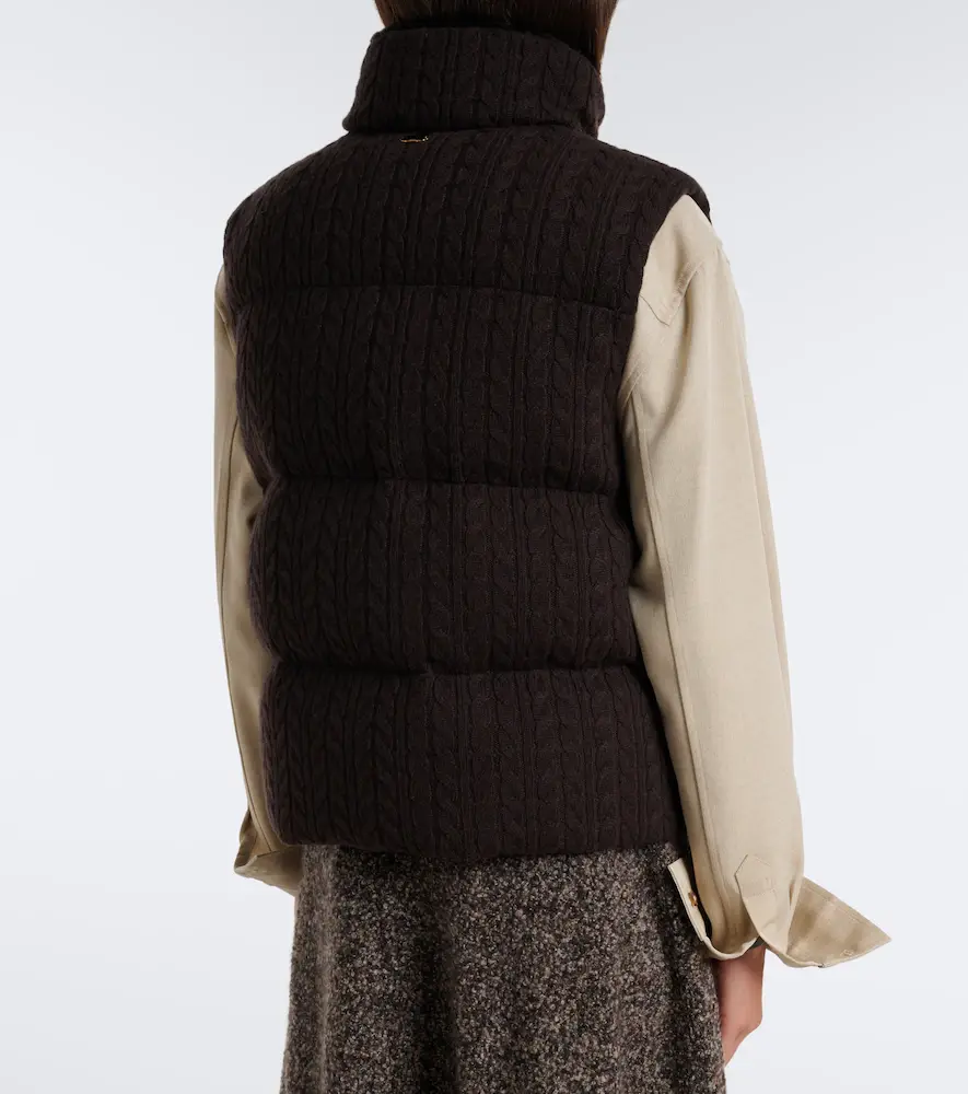 AGNONA Cable-knit cashmere puffer vest | Thumbnail 4 AGNONA Cable-knit cashmere puffer vest | Thumbnail 4