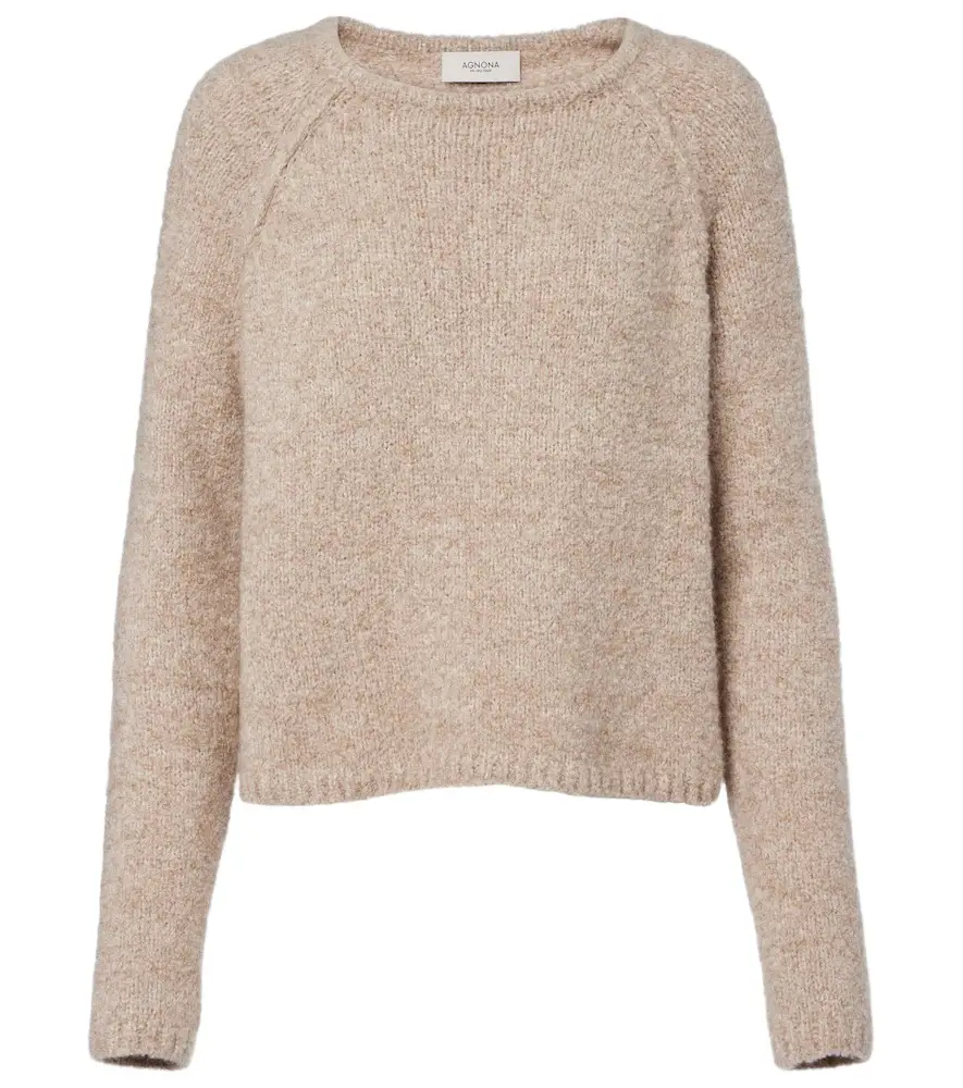 Cashmere, silk, and wool sweater