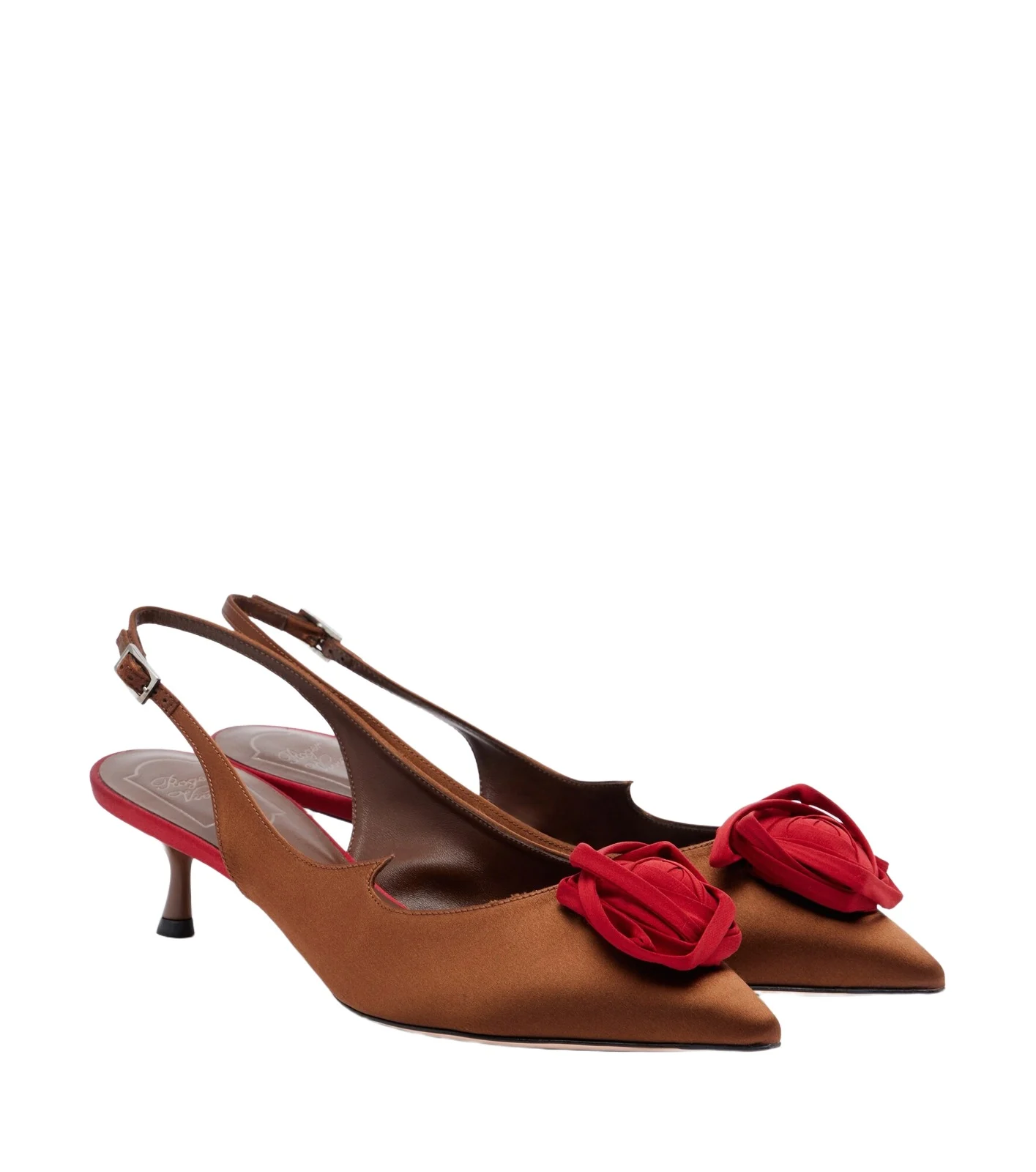 Roger Vivier Rose Vivier satin slingback pumps