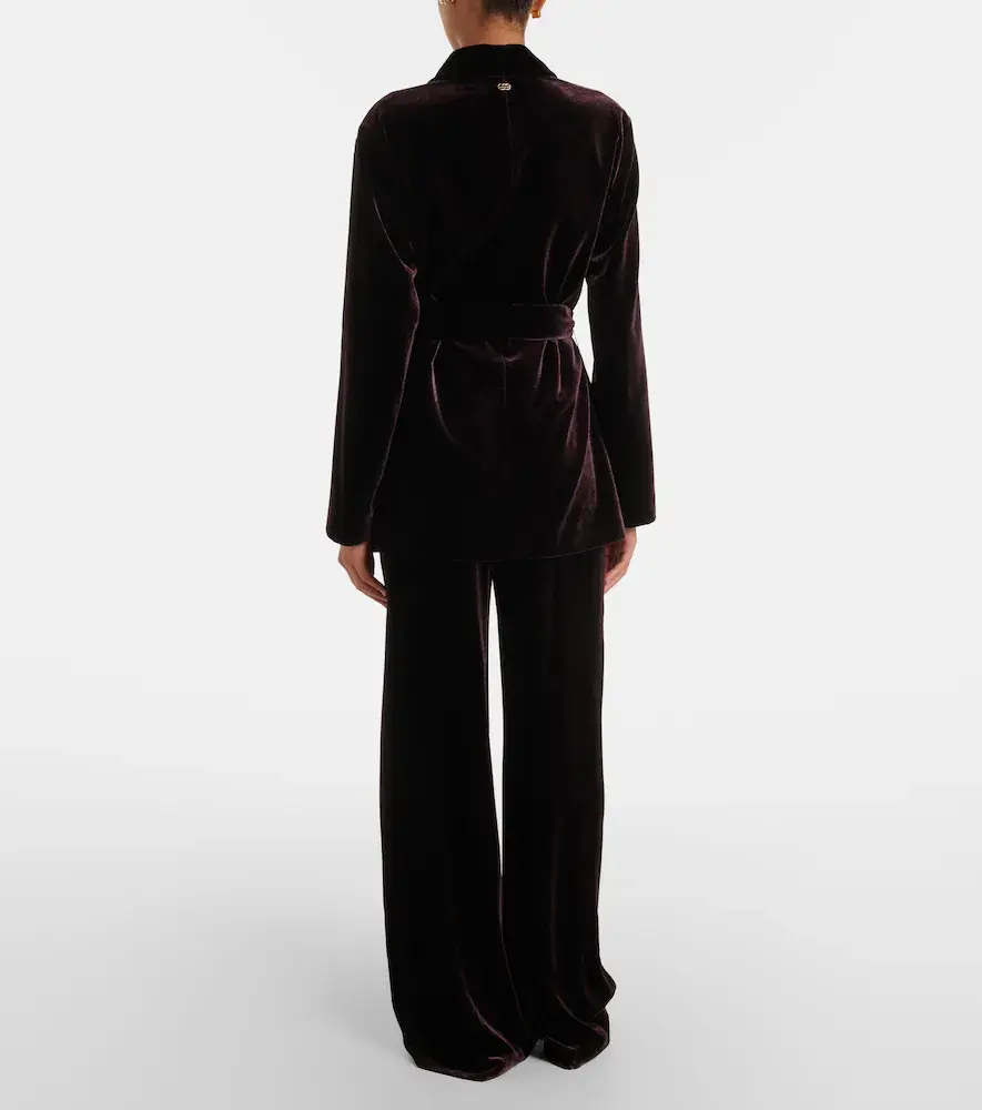 AGNONA Velvet wide-leg pants | Thumbnail 4