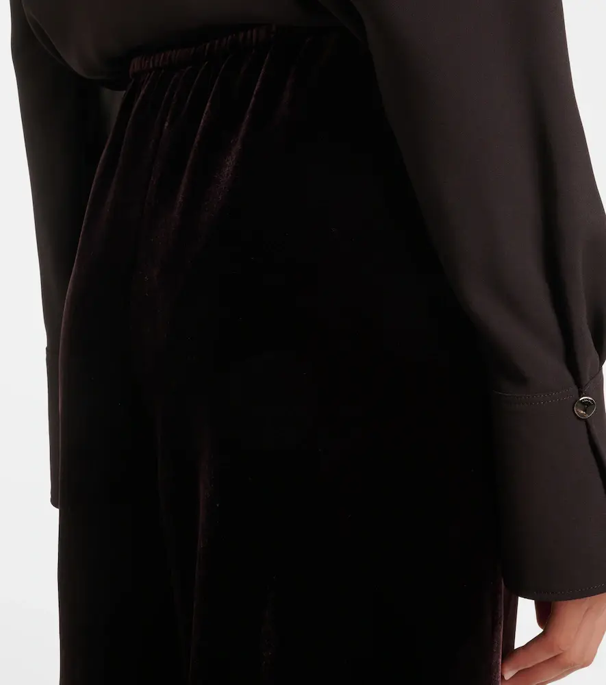 AGNONA Velvet wide-leg pants | Thumbnail 6